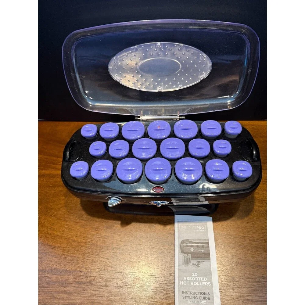 Conair Infinity Pro HS41 Ceramic Flocked Heat Rollers Purple Quick Heat